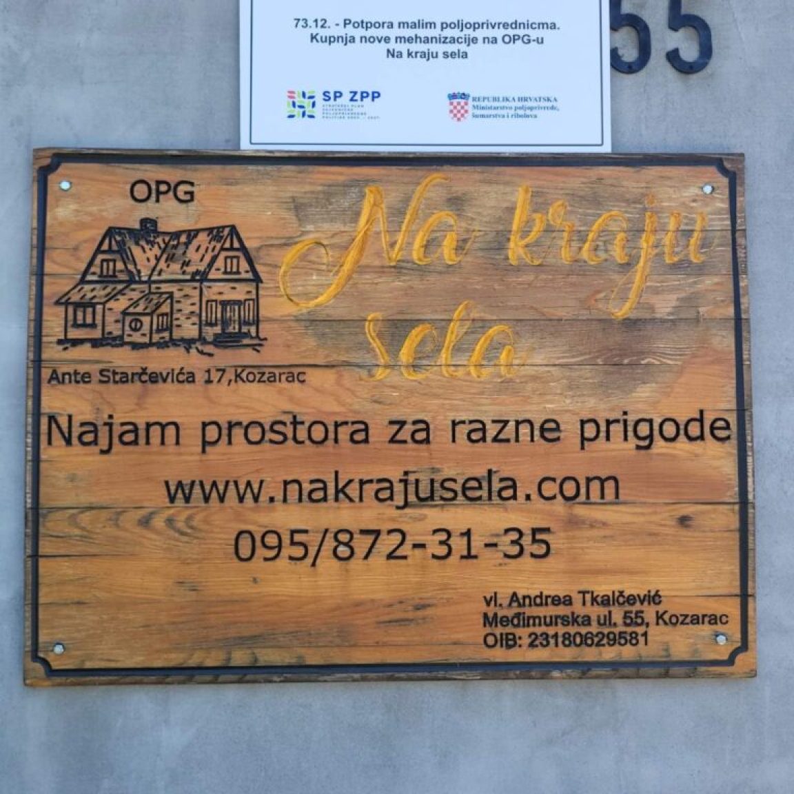 Informativna ploča projekta